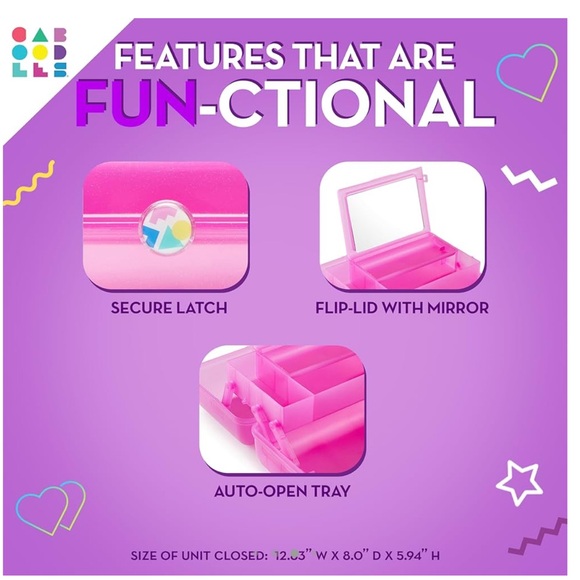 Caboodles large purple On the Go Girl cosmetic case - Picture 4 of 13